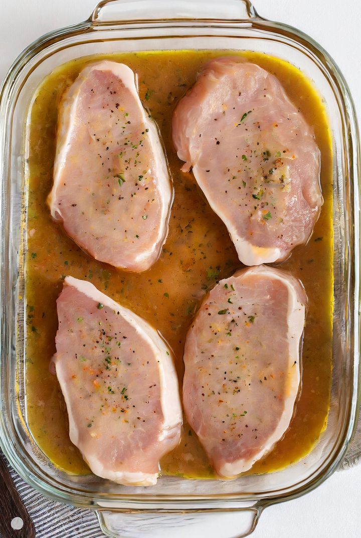 Mama drenches pork chops in the most decadent sauce. This recipe is to die for