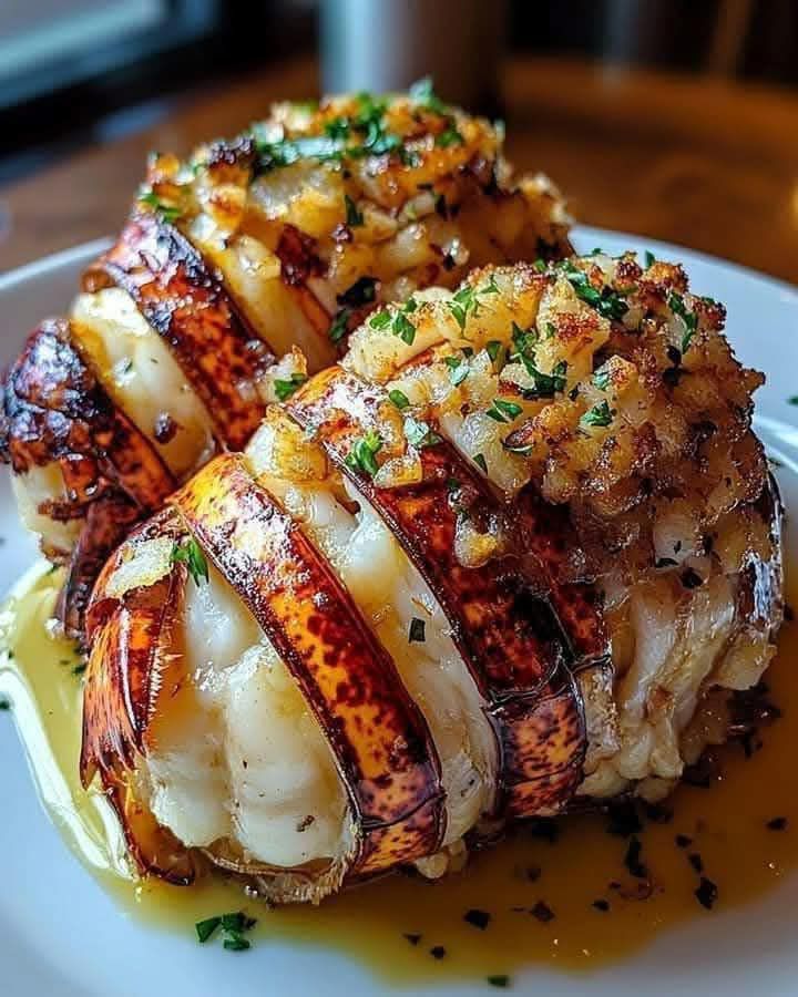 Stuffed Lobster Tails with Garlic Butter