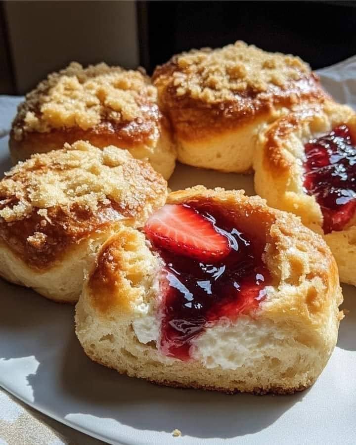 Strawberry Cheesecake Buns 