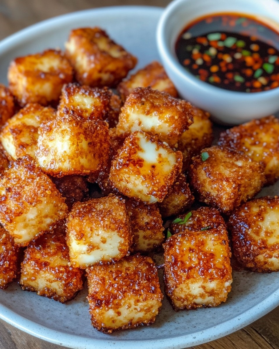 Crispy Chili Honey Halloumi Bites 