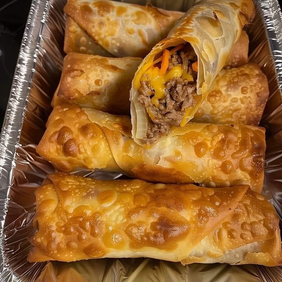 Egg Rolls with Philly Cheesesteak Flavor