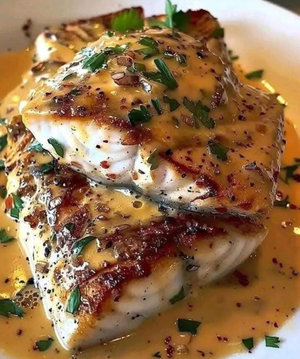 Red snapper with creamy creole sauce