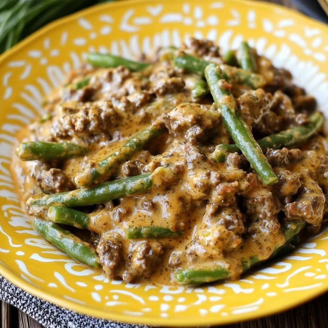 Keto Green Bean Stroganoff