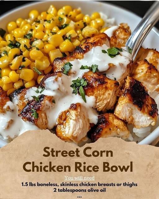 Street Corn Chicken Rice Bowl