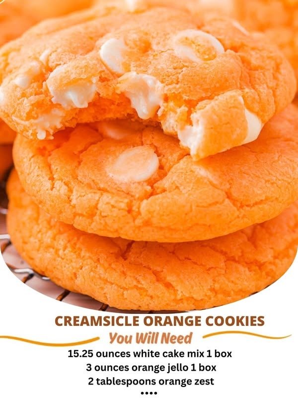 Soft and Chewy Creamsicle Orange Cookies