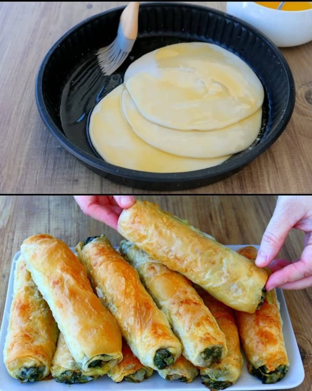 Crispy Spinach and Onion Pastry