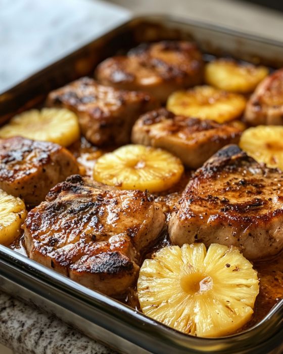 Pineapple Ginger Pork Chops