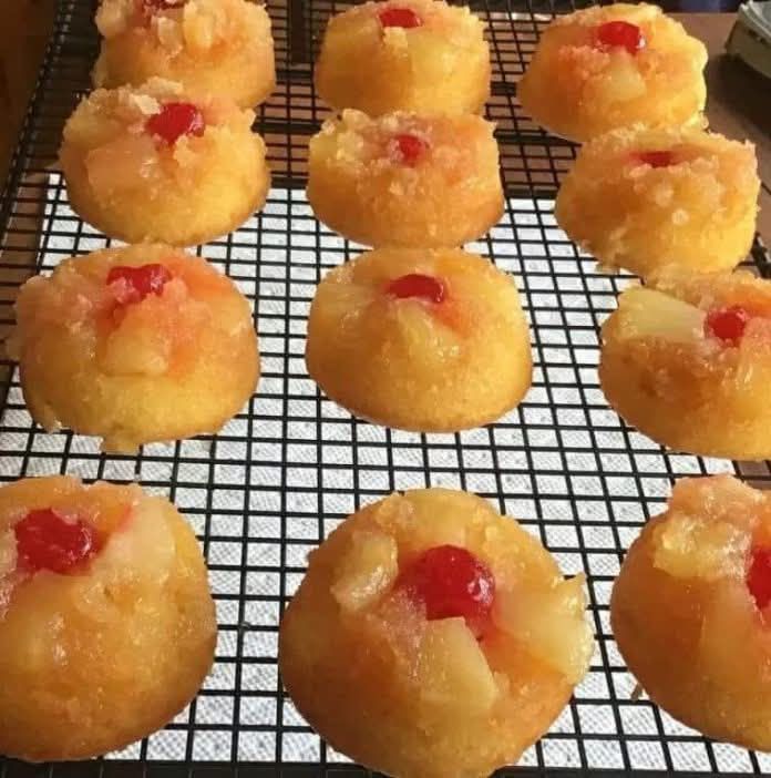 Homemade Pineapple Upside-Down Cupcakes