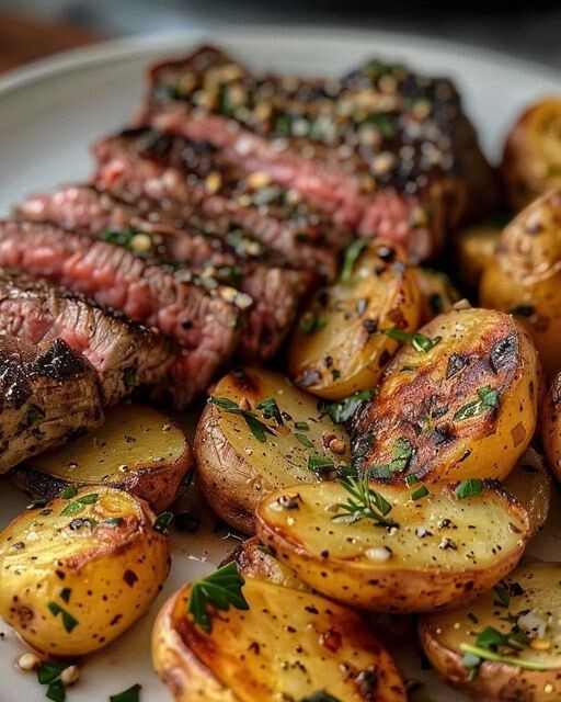 Garlic Butter Steak and Potatoes