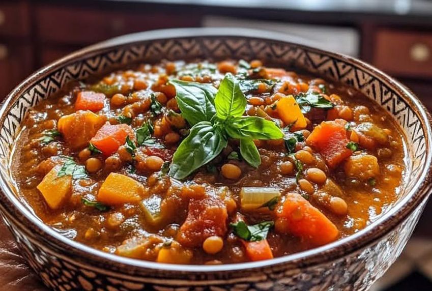 Mediterranean lentil soup recipe