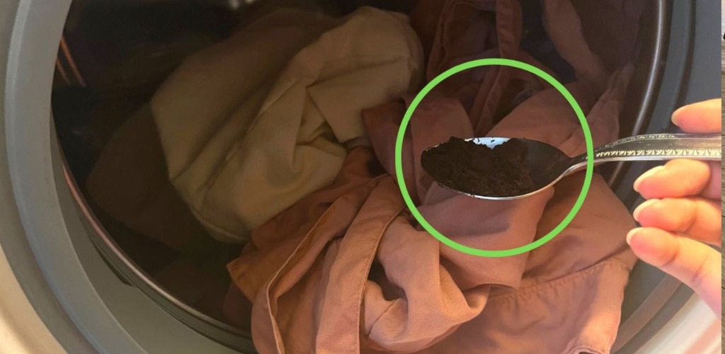 COFFEE GROUNDS, PUT THEM IN YOUR CLOTHES: AMAZING WHAT HAPPENS IN THE WASHING MACHINE