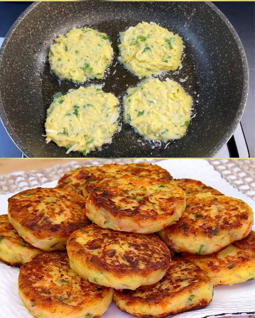 Crispy Potato Fritters with Cheese & Garlic