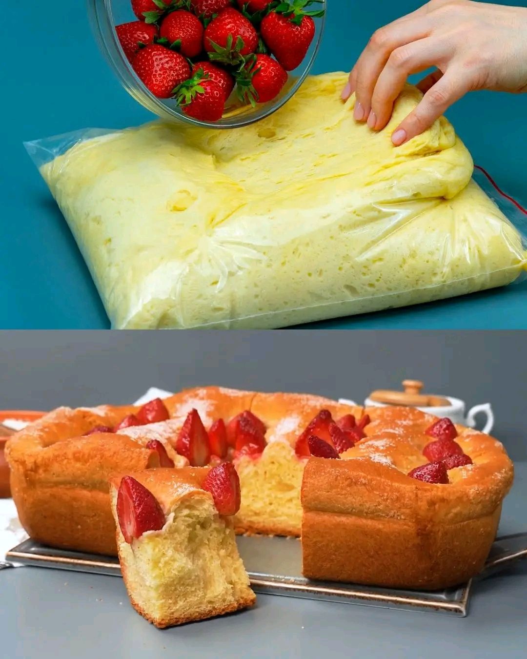 Fluffy Strawberry Sweet Bread