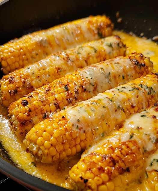 Cheesy Garlic Butter Corn on the Cob