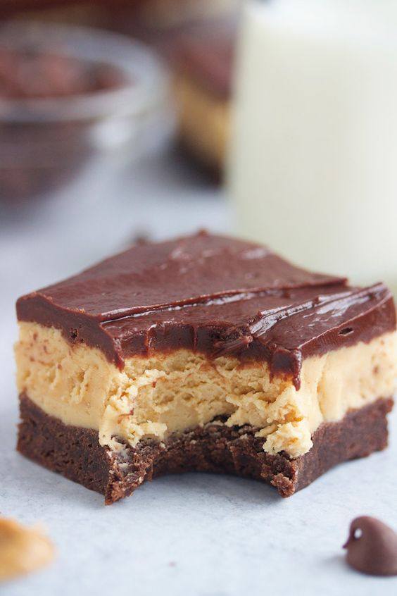 Peanut Butter Ganache Brownies 