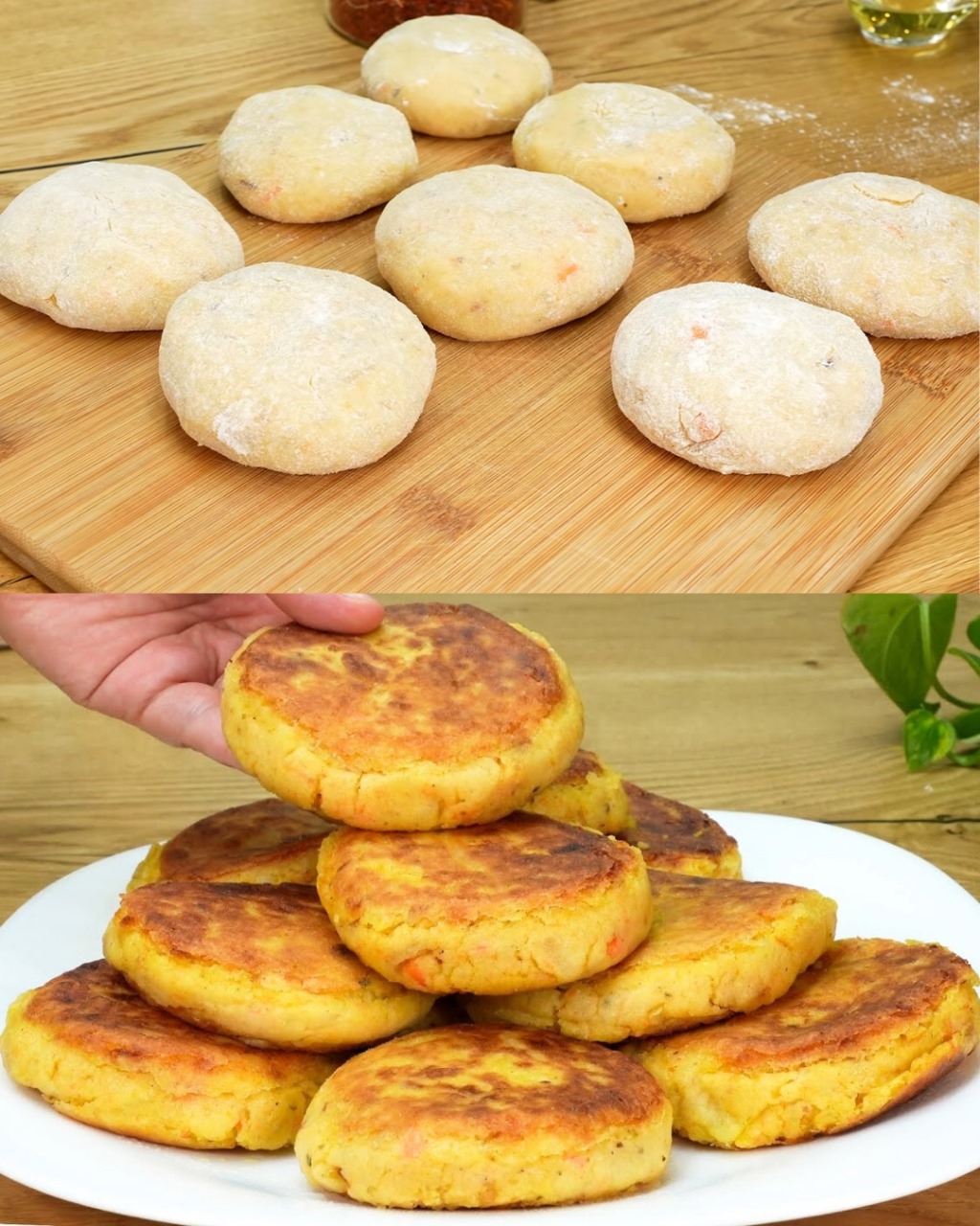 Pan-Fried Potato and Carrot Cutlets