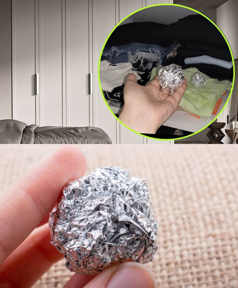 2 BALLS OF ALUMINUM FOIL IN THE CLOSET, YOU CAN’T IMAGINE WHAT HAPPENS TO THE CLOTHES: INCREDIBLE