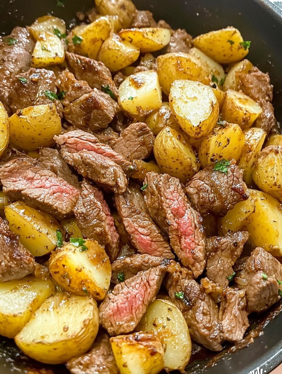 Garlic Butter Steak and Potato Foil Packets