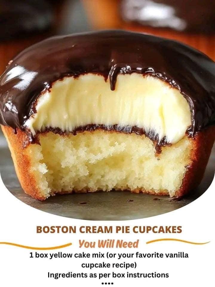 Title: Boston Cream Pie Cupcakes: A Bite-Sized Delight!