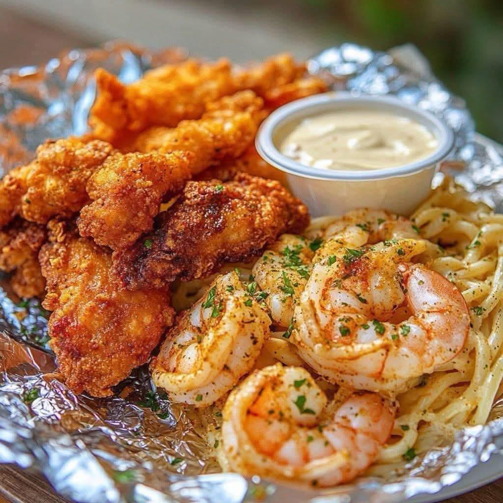 Spicy Cajun Shrimp and Chicken Wings