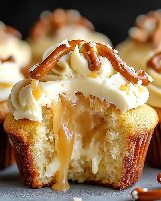 Salted Caramel Cream Cheese Cupcakes