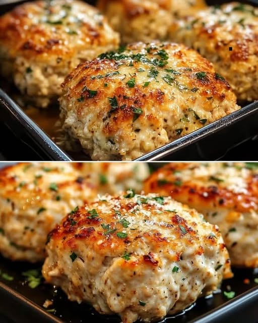 Garlic Parmesan Chicken Meatloaves