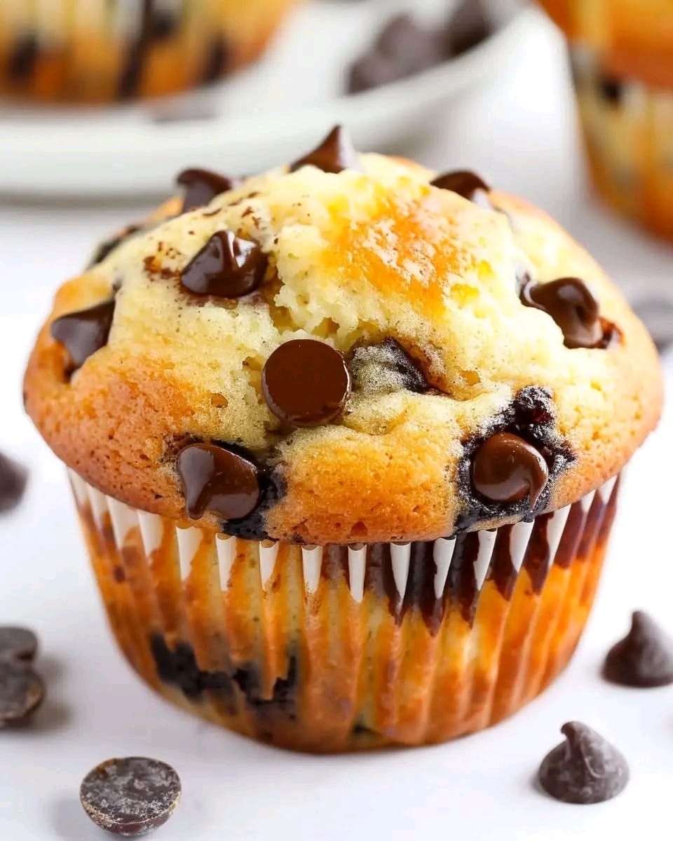 Yogurt chocolate chip muffins