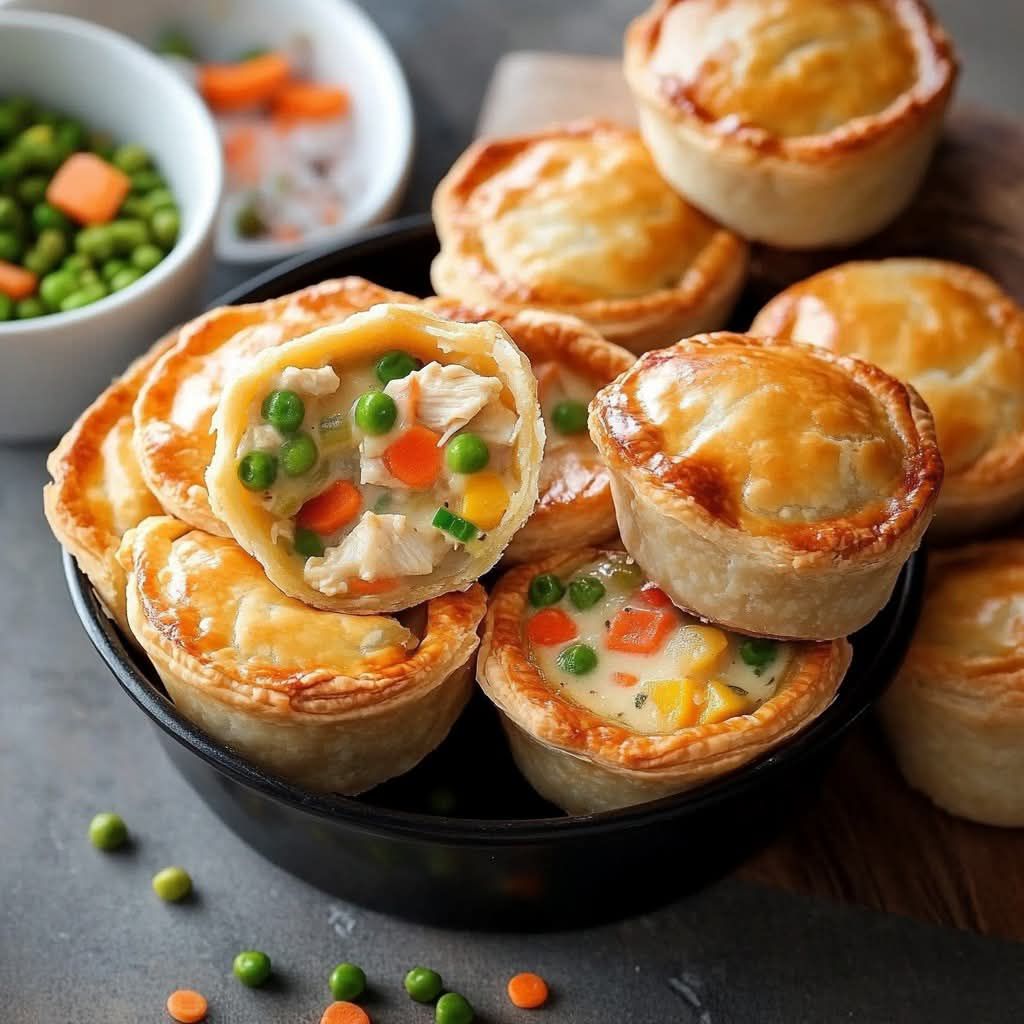 Comfort in Every Bite: Mini Chicken Pot Pies – Perfectly Portioned Delights!