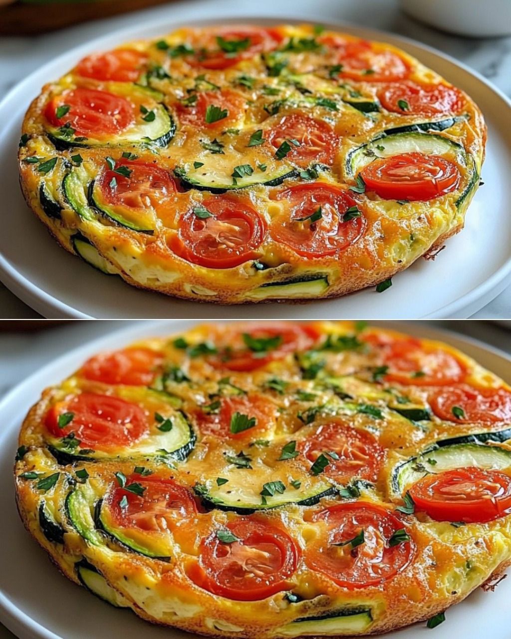 Mediterranean Zucchini and Tomato Frittata