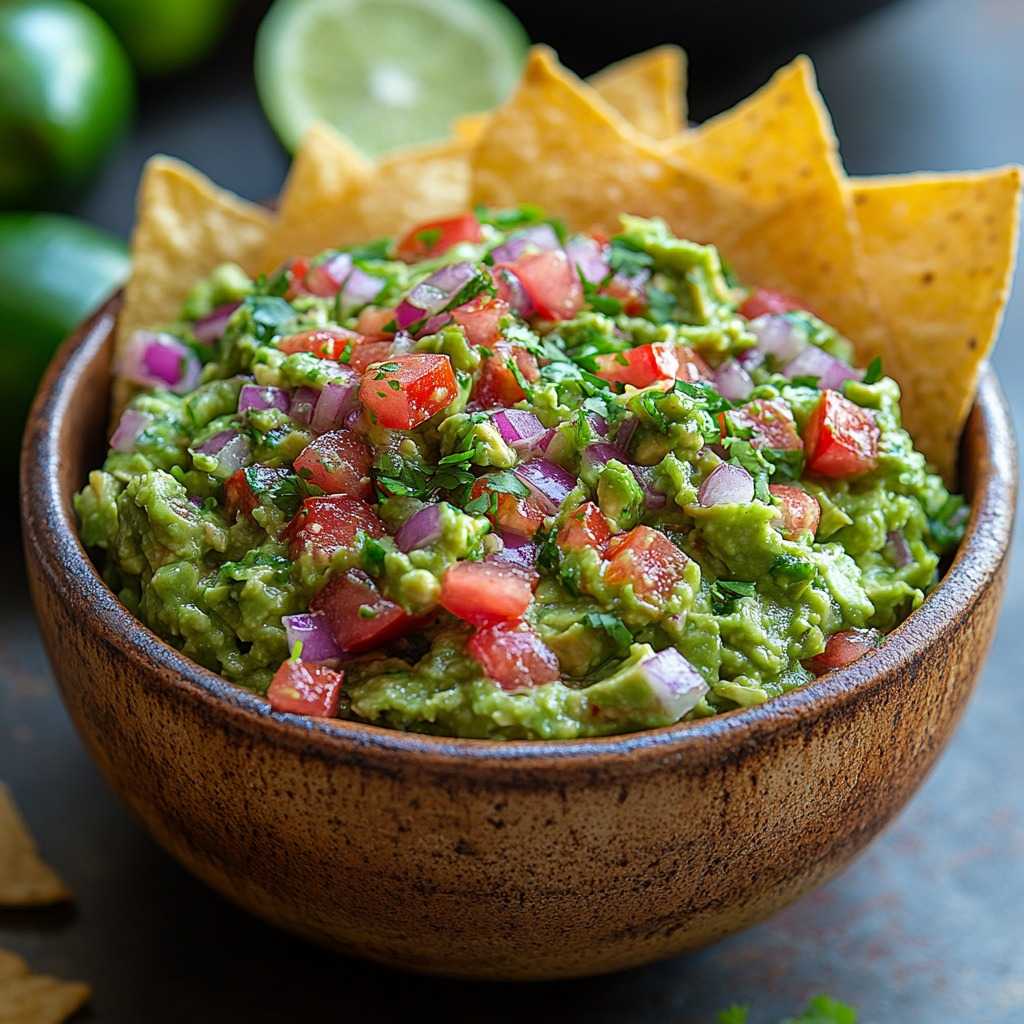 Guacamole with Chips – Fresh, Zesty, and Perfectly Addictive! The Ultimate Party Starter!