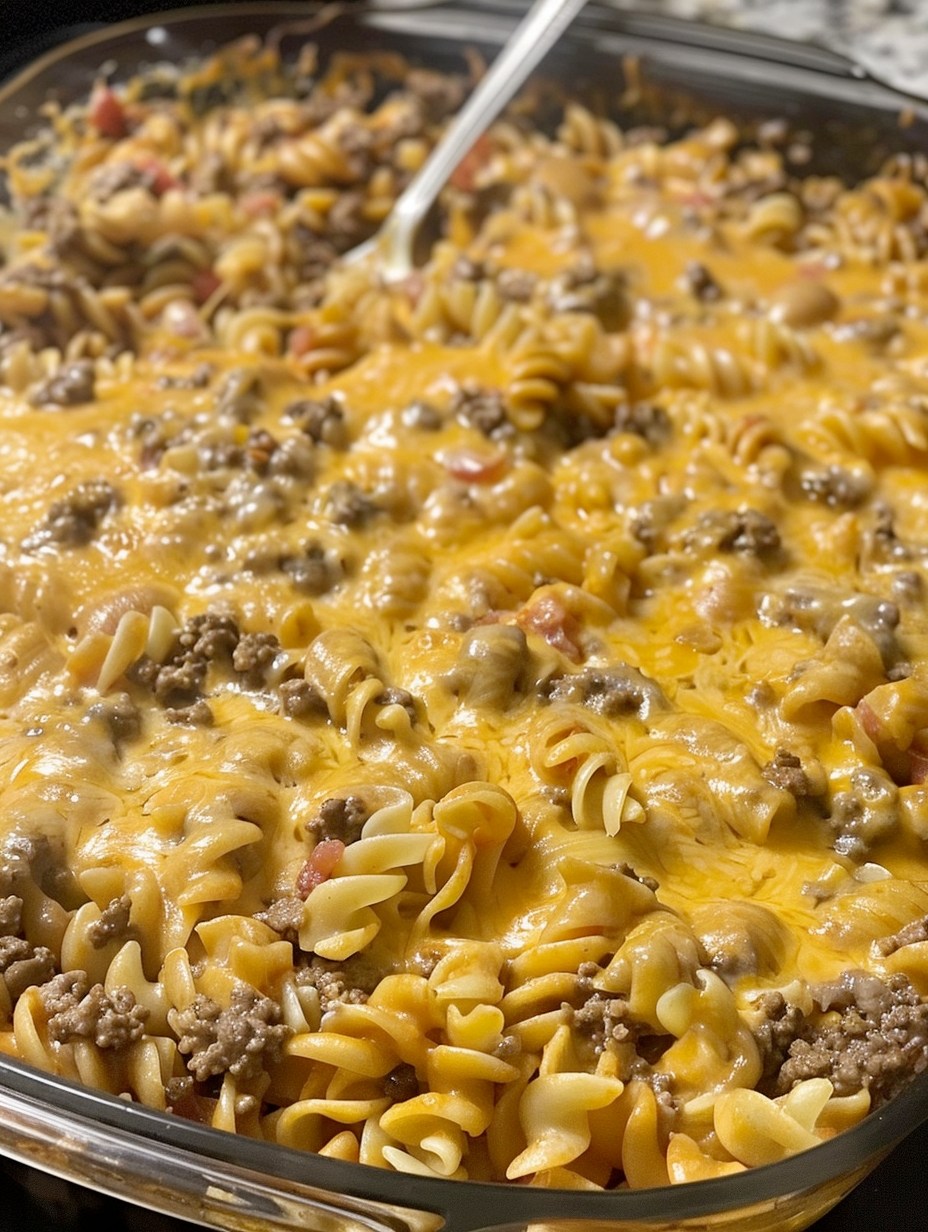 Ultimate Cheesy Beef Taco Pasta