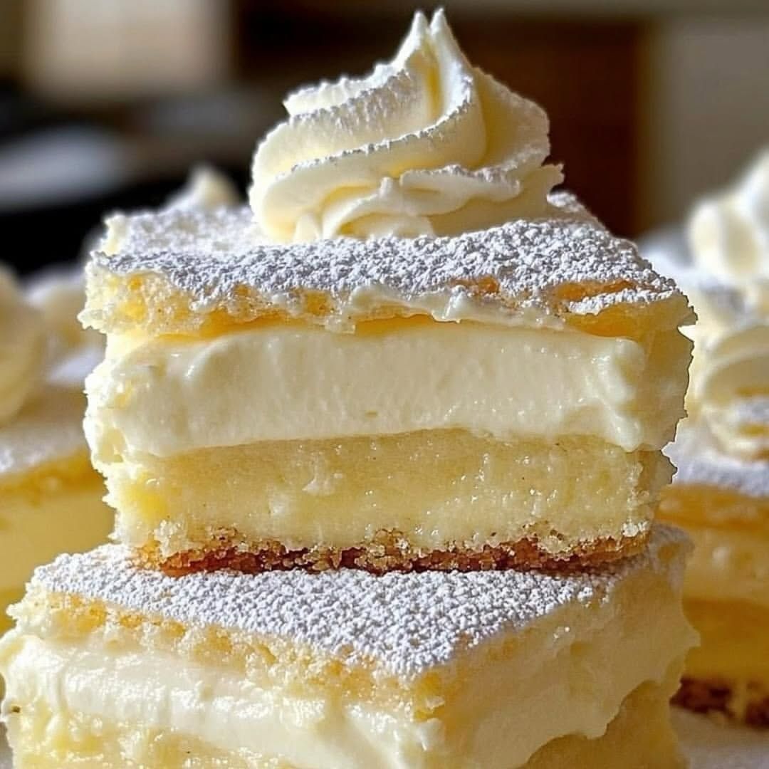 Squares of vanilla custard cream: The dessert that will make you dream!