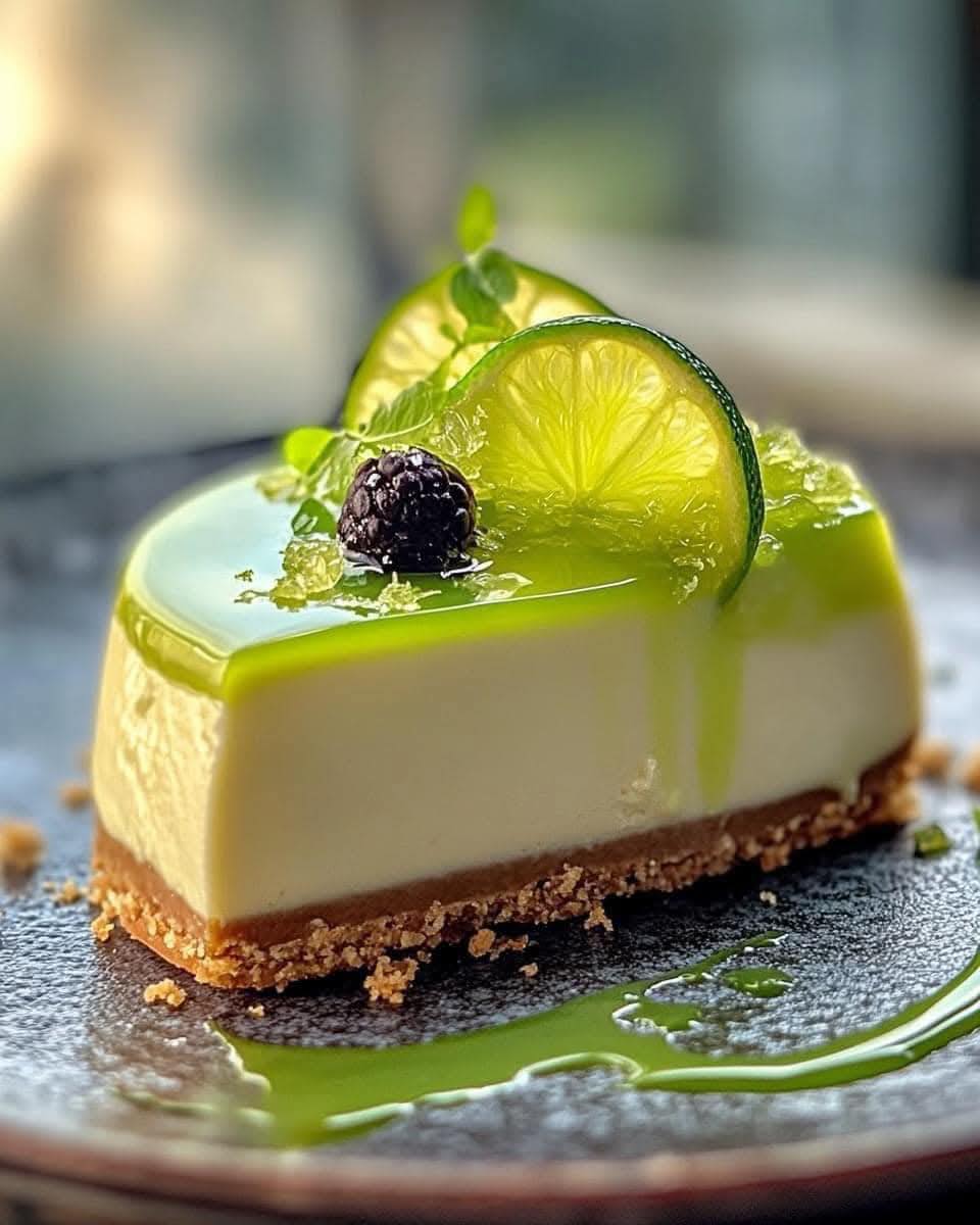 Refreshing Lime Mousse Cheesecake with Lime Glaze
