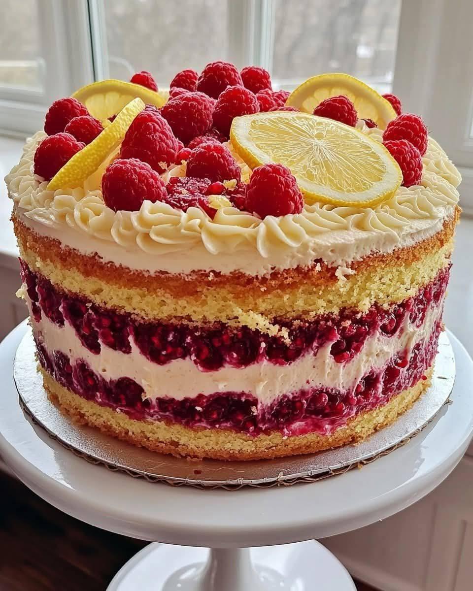 Raspberry Lemon Layer Cake: A Tangy and Sweet Delight