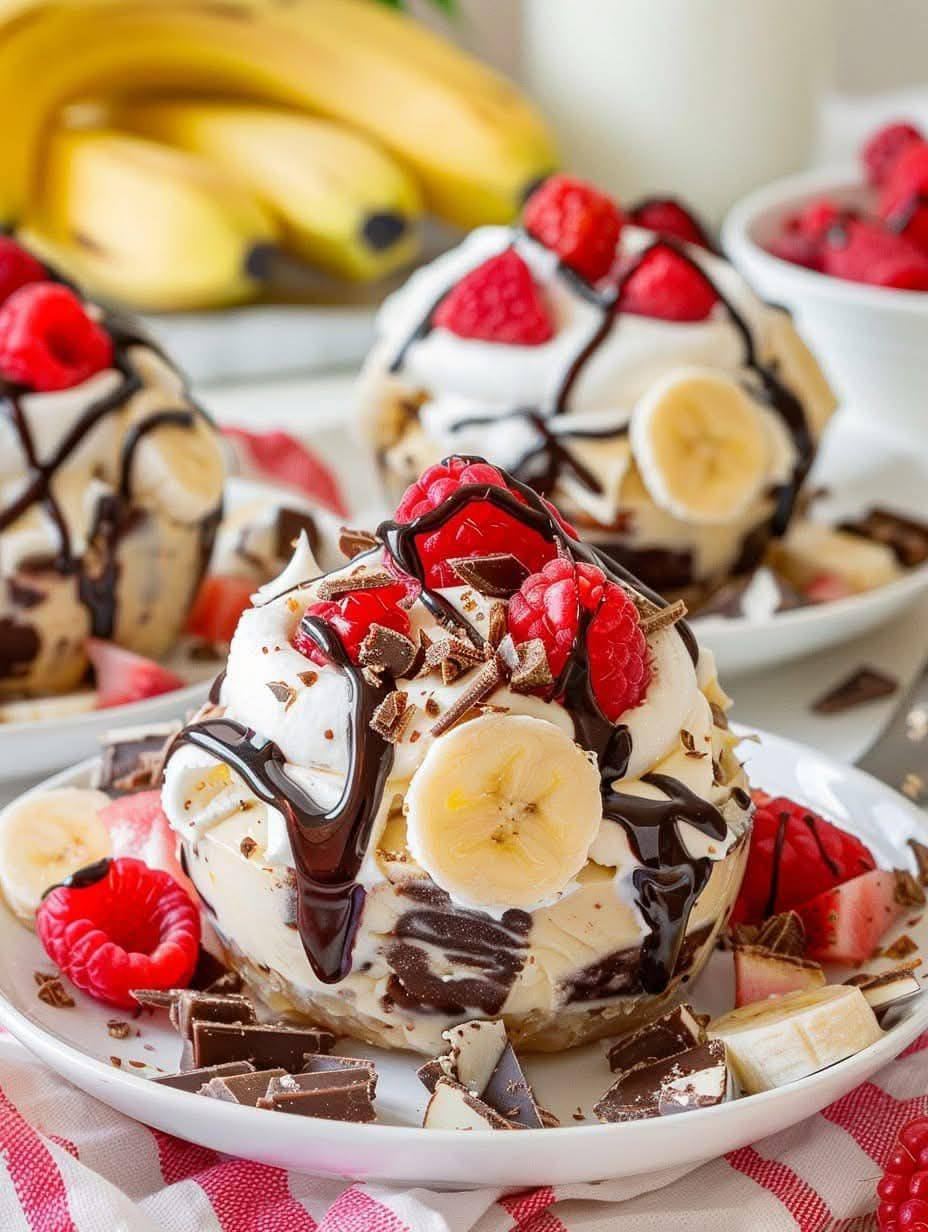 No-Bake Banana Split Cake