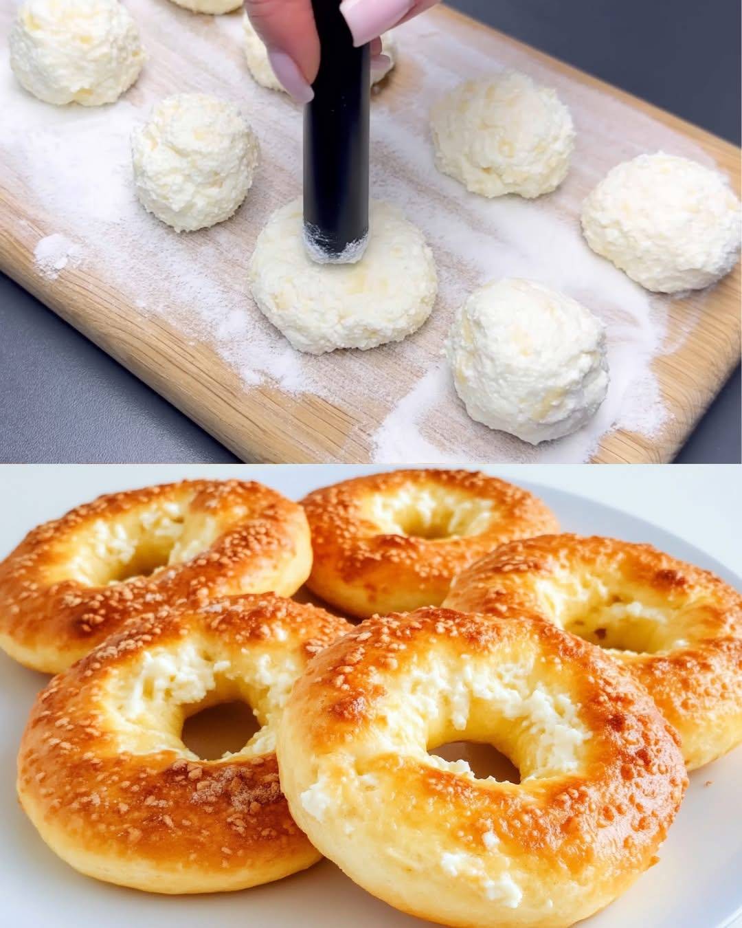 Savory Baked Cottage Cheese Bagels with Herbs & Rice Flour