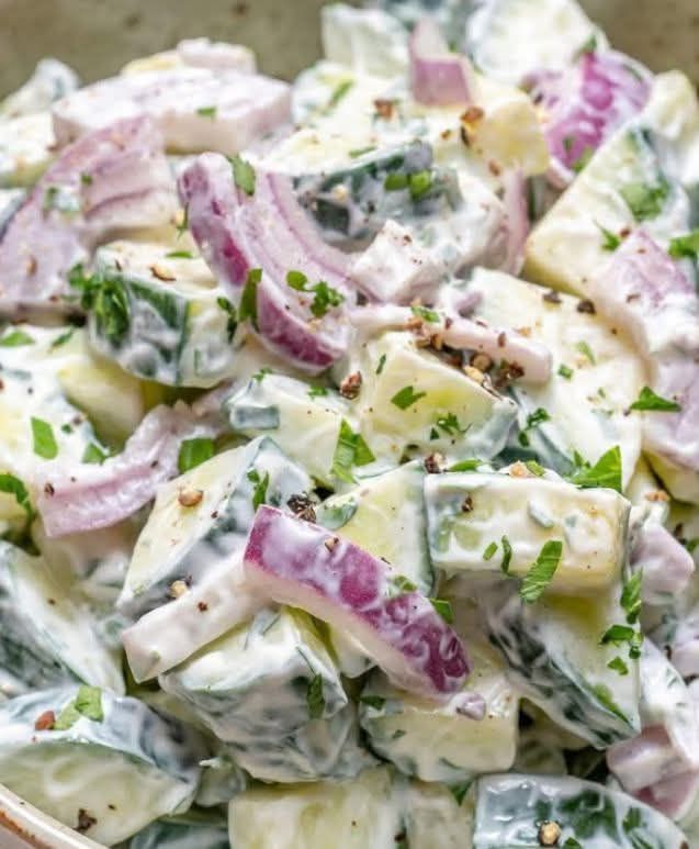 Greek Yogurt Cucumber Salad