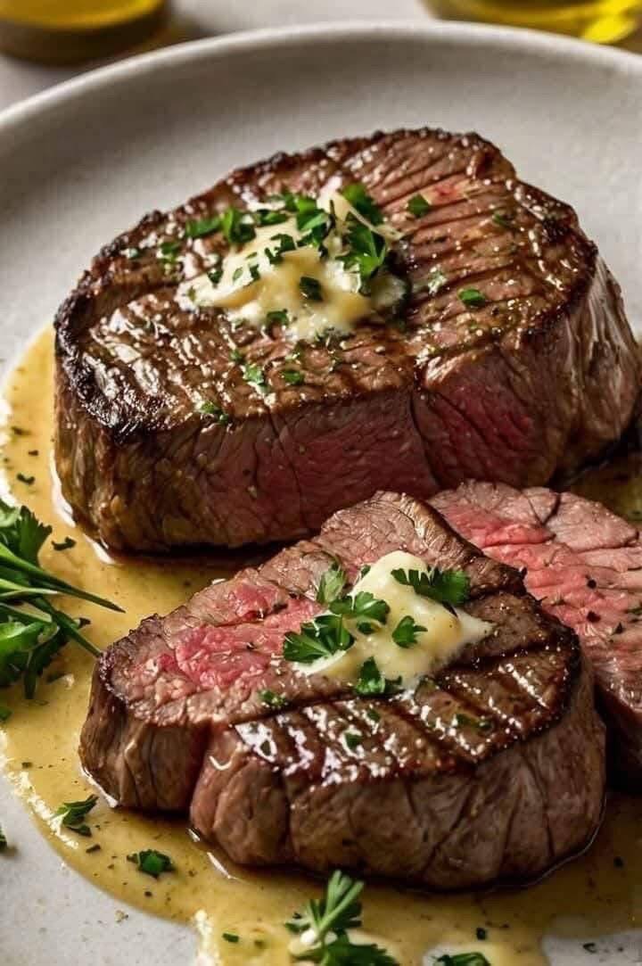 Filet Mignon with Creamy Mushroom Sauce