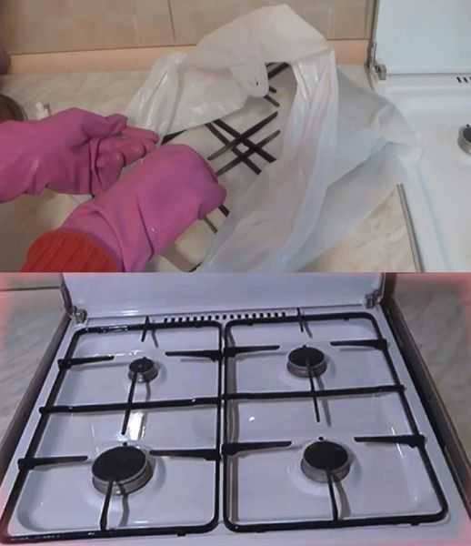 My stove grate always looks like new. I’ll show you how to quickly clean it from carbon deposits and grease using a grocery bag