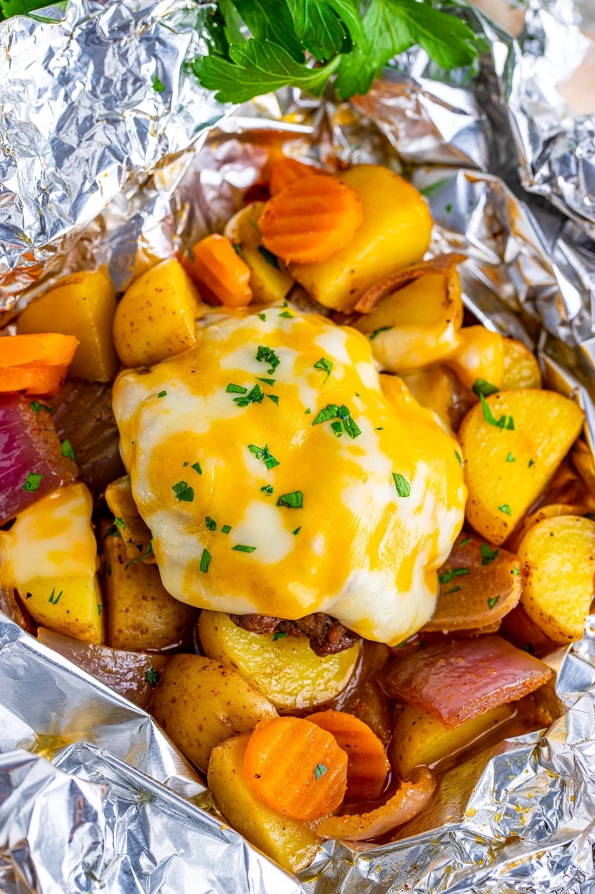 Hamburger Hobo Dinner Foil Packets