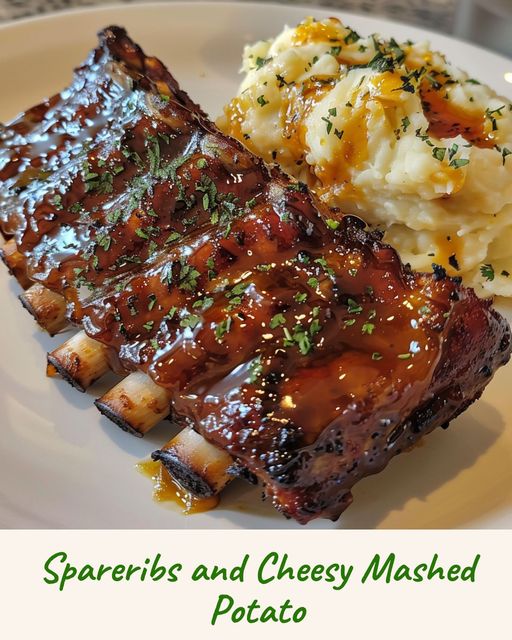 Spareribs and Cheesy Mashed Potato Recipe