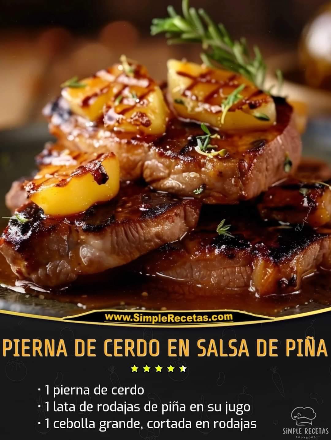 Cuisse de porc sauce ananas