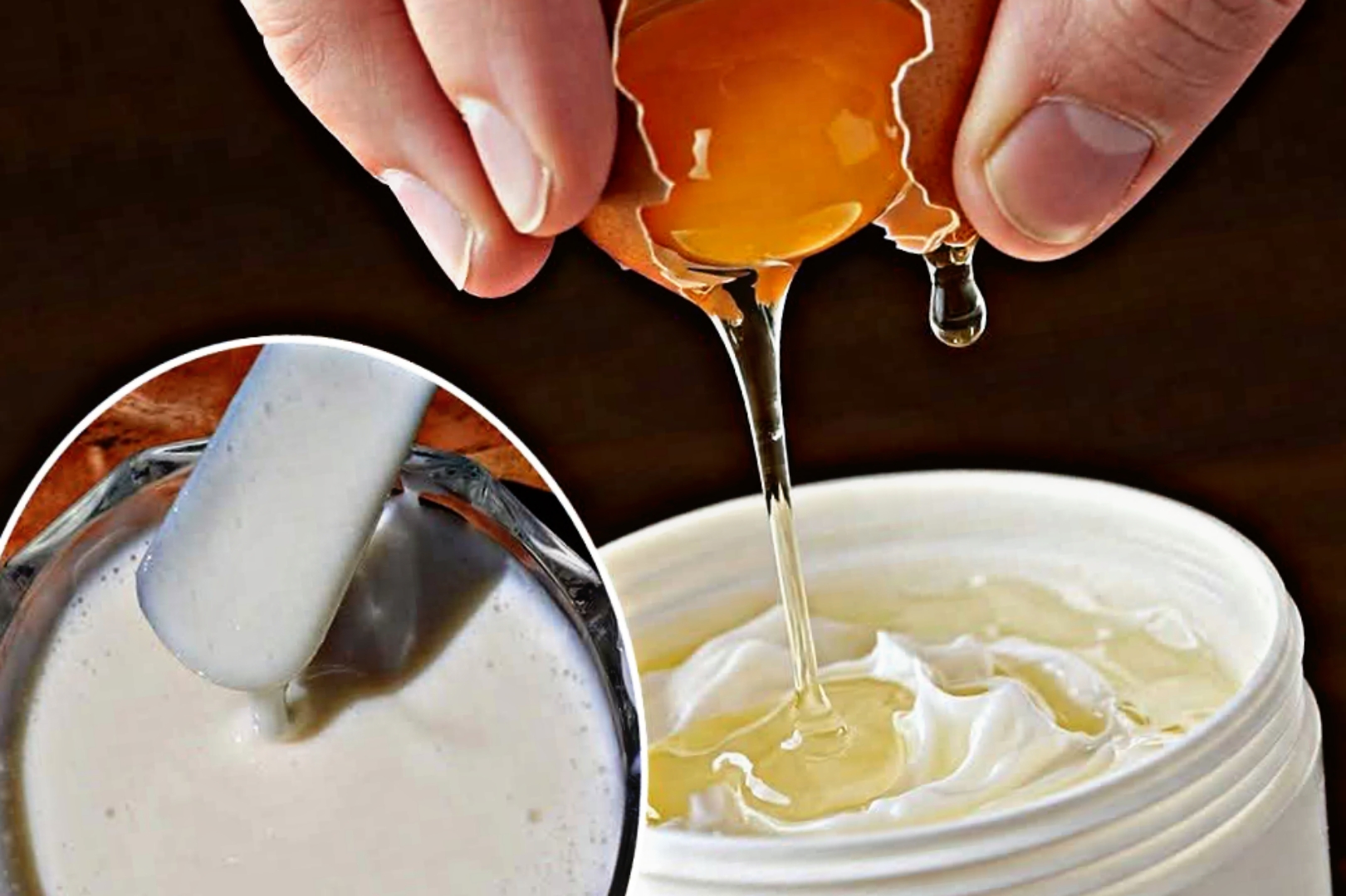 Homemade recipe for a younger look using Vaseline and eggs