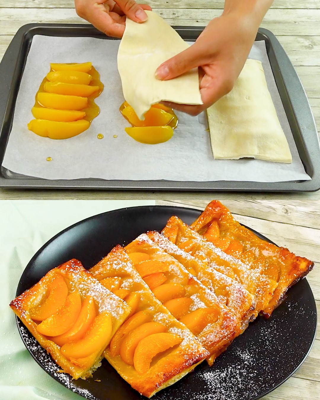 Homemade Upside-Down Peach Tarts