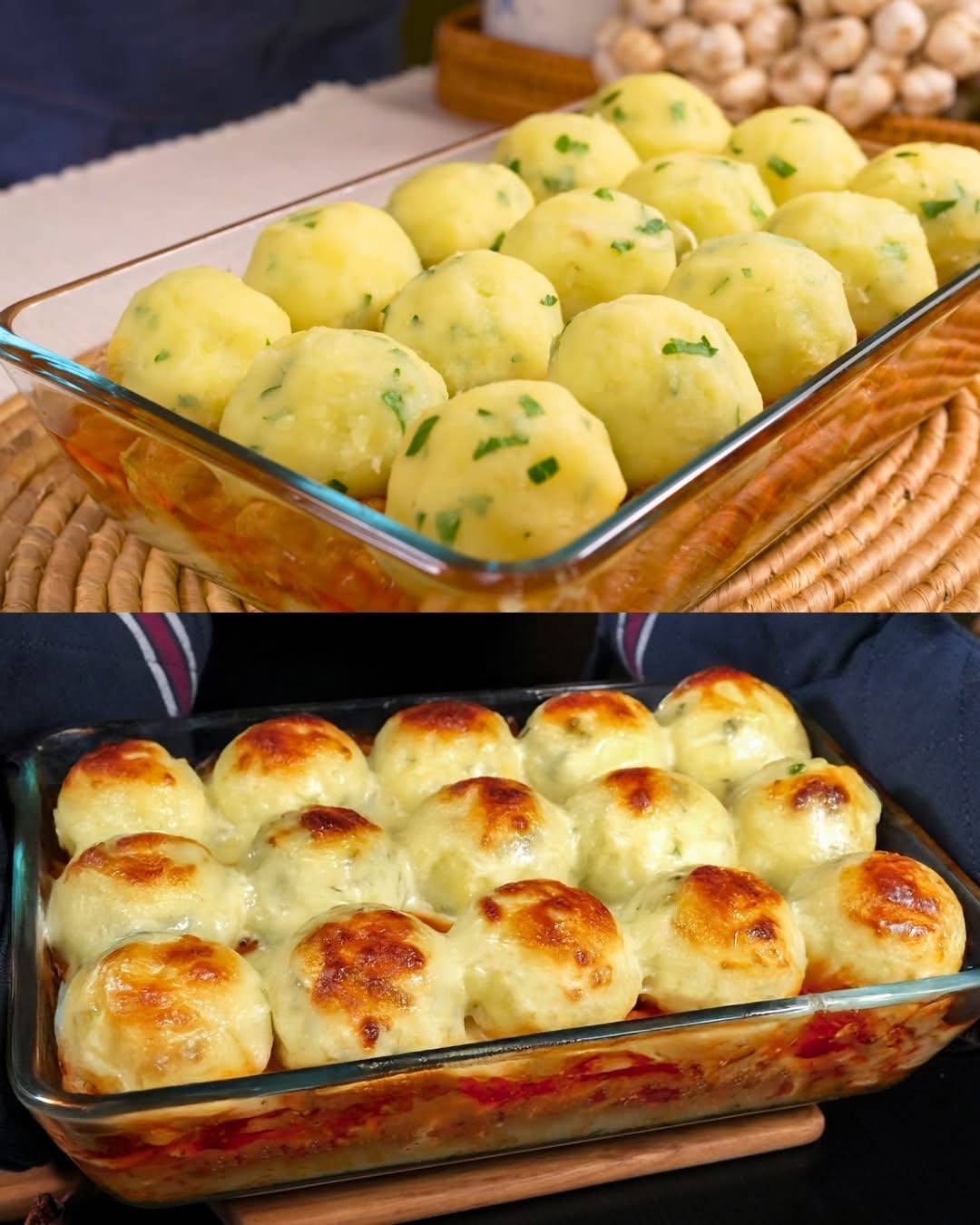 Savory Chicken and Potato Balls with Cheese