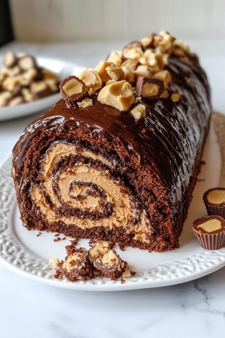 Reese’s Peanut Butter Cup Roll Cake