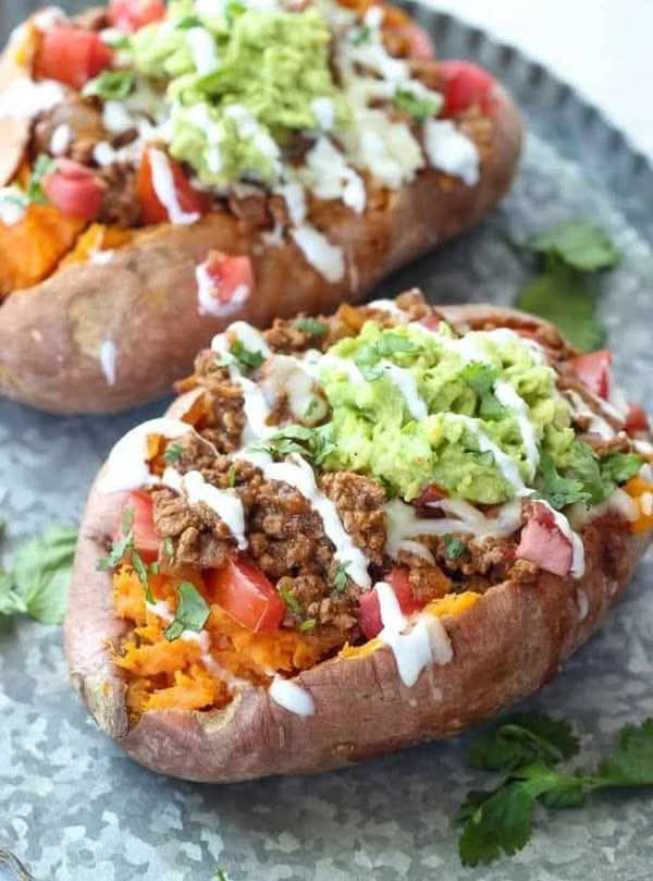 Taco Stuffed Sweet Potatoes