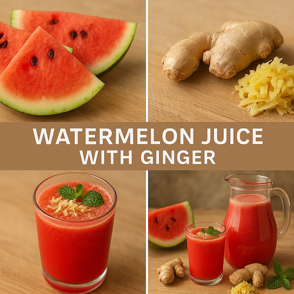 Watermelon juice with ginger