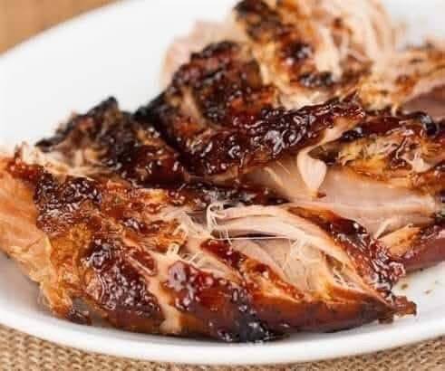 Crockpot Brown Sugar Balsamic Glazed Pork Tenderloin