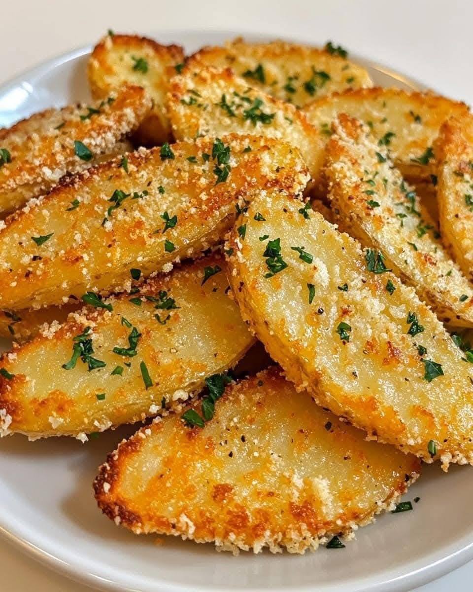 Best Baked Garlic Parmesan Potato Wedges